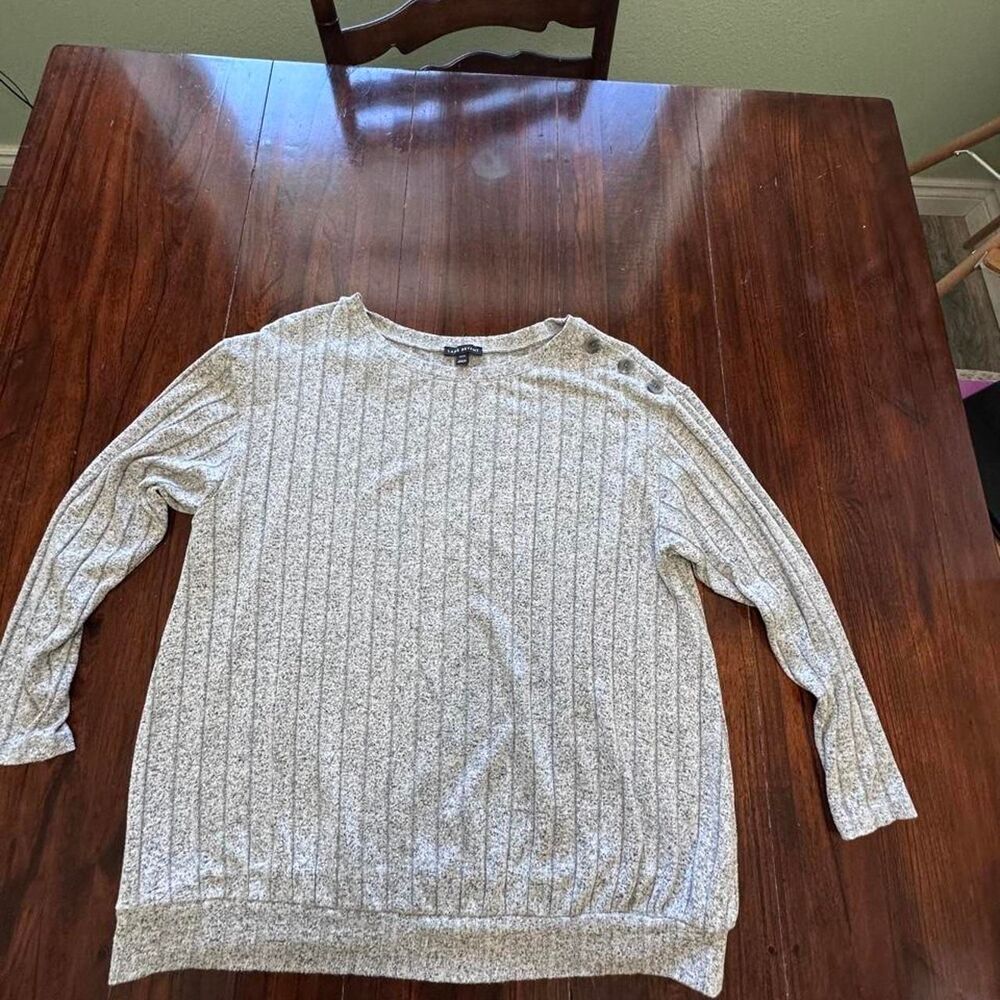 Lane-bryant Women's Grey and Silver Jumper
